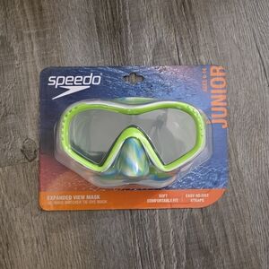 Speedo Junior Wave Watcher Swim Mask in Blue and Green